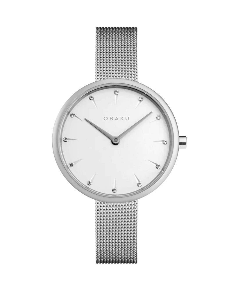 Obaku Women's Notat White Dial Watch - V233LXCIMC