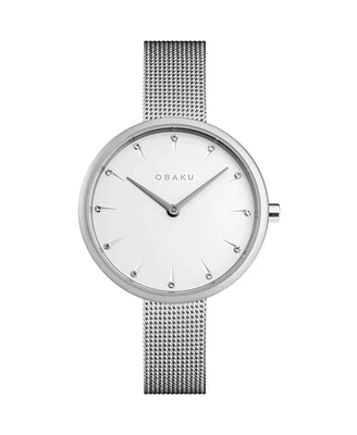 Obaku Women's Notat White Dial Watch - V233LXCIMC