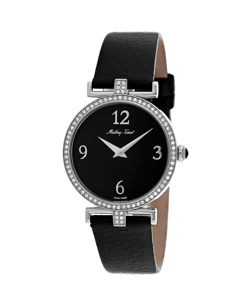 Mathey Tissot Women's Gaia Black Dial Watch