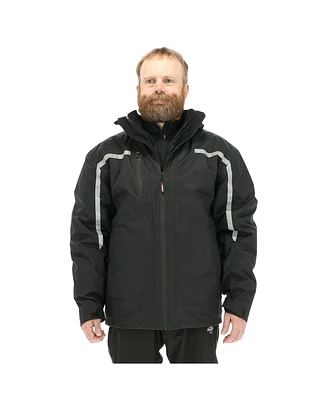 RefrigiWear Men's 3-in-1 Insulated Rainwear Systems Jacket