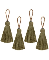 Slickblue Tassel Ornament Elegant and Stylish Decorations for a Chic Holiday Look (Set of 4)