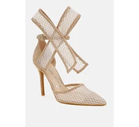 London Rag Regenta Big Bow Detail Stiletto Sandals