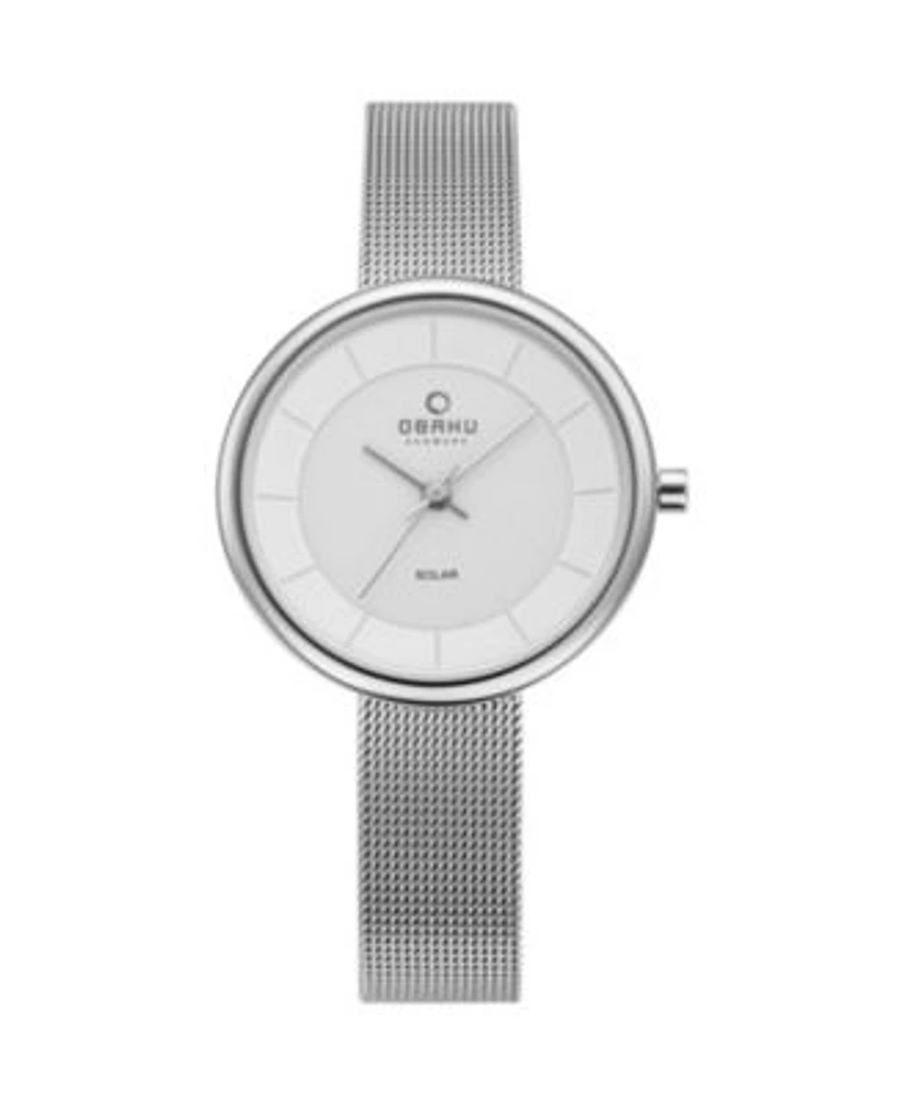 Obaku Womens Lys White Dial Watch V206lrcwmc