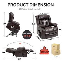 Electric Power Lift Recliner with Massage & Heat