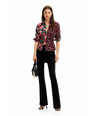 Desigual Women's Floral gathered shirt