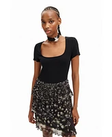 Desigual Women's Pleated combination mini dress