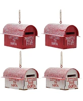 Slickblue Festive Mailbox Ornaments for Cheerful Holiday Decorating (Set of 4)