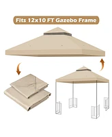 Yescom Canopy Top Replacement UV30+ Cover for 2-Tier 10x12 Ft Gazebo Patio