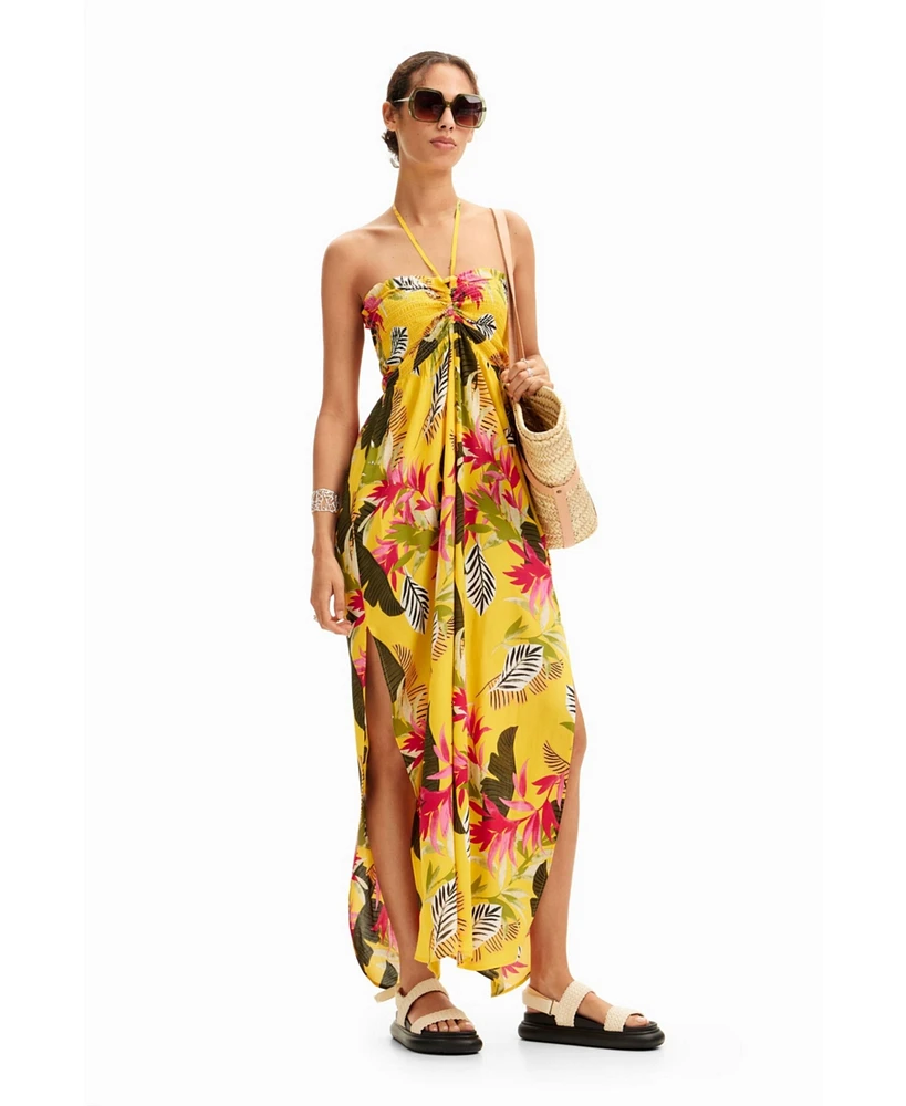 Desigual Women's Tropical halter neck jumpsuit