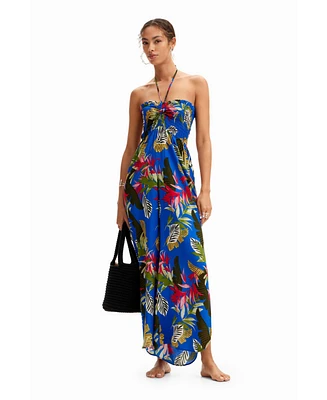 Desigual Women's Tropical halter neck jumpsuit