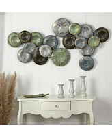 Slickblue Embossed Metal Disc Wall Art Decor