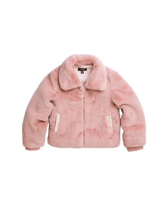 Imoga Collection Little Girls Gary FW23 Powder Faux Fur Coat