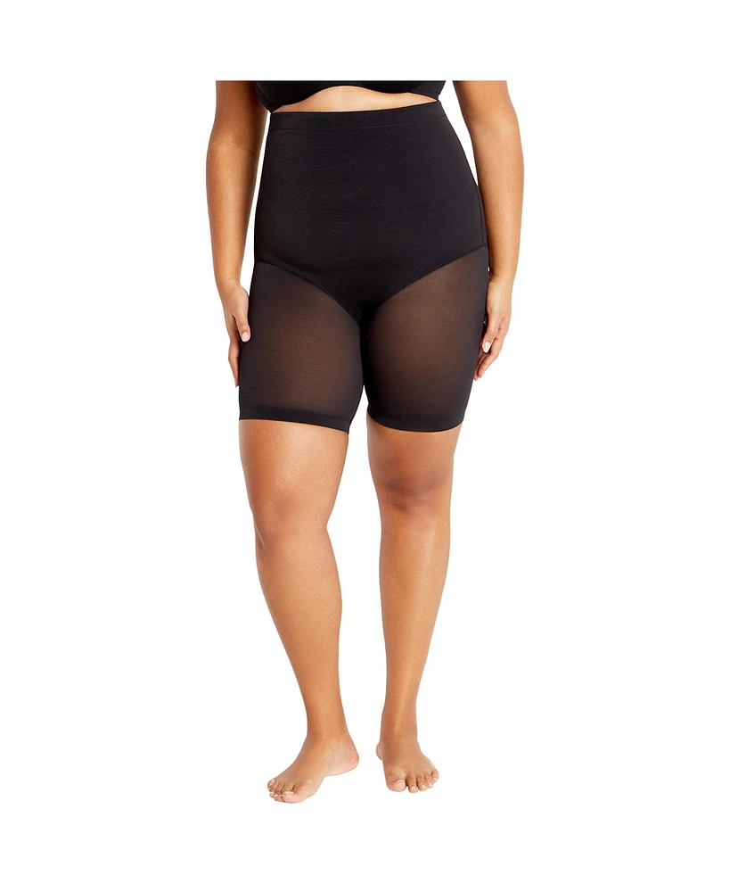 City Chic Plus Power Mesh Short