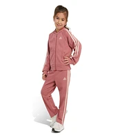 adidas Little & Toddler Girls Long Sleeve Fleece Jacket Pant, 2- Piece Set