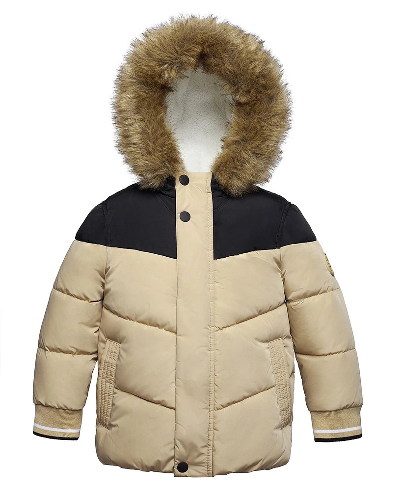 Rokka&Rolla Toddler Boys Fleece Lined Puffer Jacket Coat 2T-5T