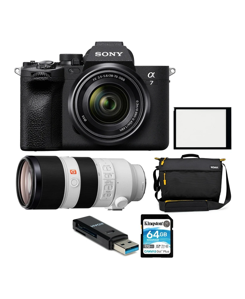 Sony Alpha 7 Iv Full-frame Mirrorless Camera with 28-70mm Lens with Lens Bundle