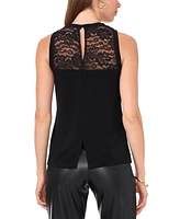 Vince Camuto Women's Lace-Yoke Sleeveless Top