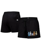 Freeze Max Women's Black Star Wars Cute Characters Fleece Club Shorts