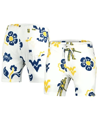 Wes & Willy Men's White West Virginia Mountaineers Vault Tech Swimming Trunks