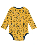 Outerstuff Baby Boys and Girls Gold Nashville Predators Dynamic Defender Long Sleeve Bodysuit