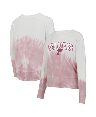 Concepts Sport Women's Pink/White St. Louis Blues Orchard Tie-Dye Long Sleeve T-Shirt