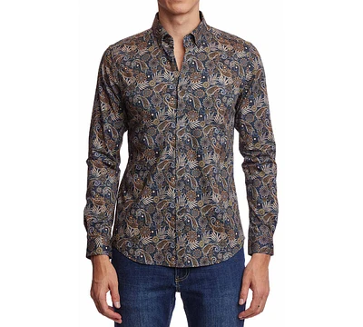 Paisley & Gray Men's Brian Slim-Fit Floral Paisley Button-Down Shirt