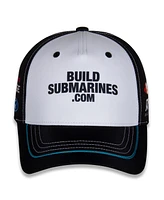 Checkered Flag Sports Men's White/Black Brad Keselowski BuildSubmarines.com Uniform Adjustable Hat