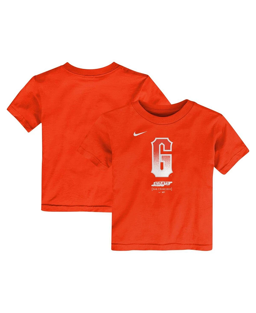 Nike Toddler Orange San Francisco Giants City Connect Large Logo T-Shirt