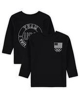 Outerstuff Toddler Black Team Usa Flag Rings Long Sleeve T-Shirt