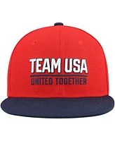 Outerstuff Big Boys and Girls Red Team Usa United Flatbrim Snapback Hat