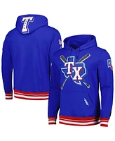 Pro Standard Men's Royal Texas Rangers Mash Up Logo Pullover Hoodie