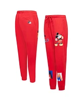 Freeze Max Women's Red Mickey Mouse Bold Expression Fleece Jogger