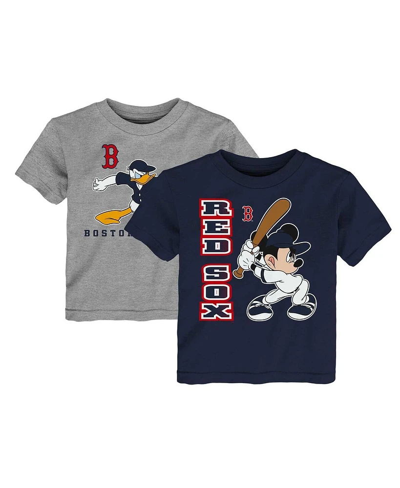 Outerstuff Toddler Navy/Gray Boston Red Sox Disney Offense Only 2-Pack T-Shirt Set