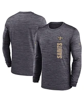 Nike Men's New Orleans Saints 2024 Sideline Velocity Performance Long Sleeve T-Shirt