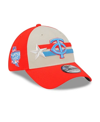 New Era Men's Tan/Coral Minnesota Twins 2024 Mlb All-Star Game 39THIRTY Flex Hat