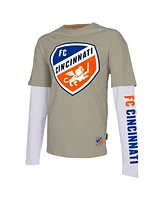 Stadium Essentials Men's Tan Fc Cincinnati Status Long Sleeve T-Shirt