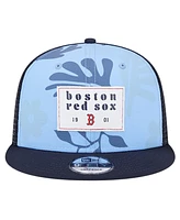 New Era Men's Navy Boston Red Sox Bikini Bottom Trucker 9FIFTY Snapback Hat