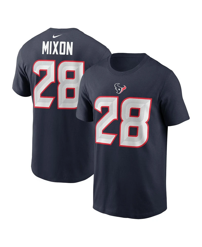 Nike Men's Joe Mixon Navy Houston Texans Player Name Number T-Shirt