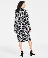 I.n.c. International Concepts Women's Printed Front-Twist Dress, Exclusively at Macy's