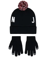 Jordan Big Kids Pom Beanie Set