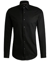 Boss by Hugo Men's Italian Jacquard Monogram Slim-Fit Shirt