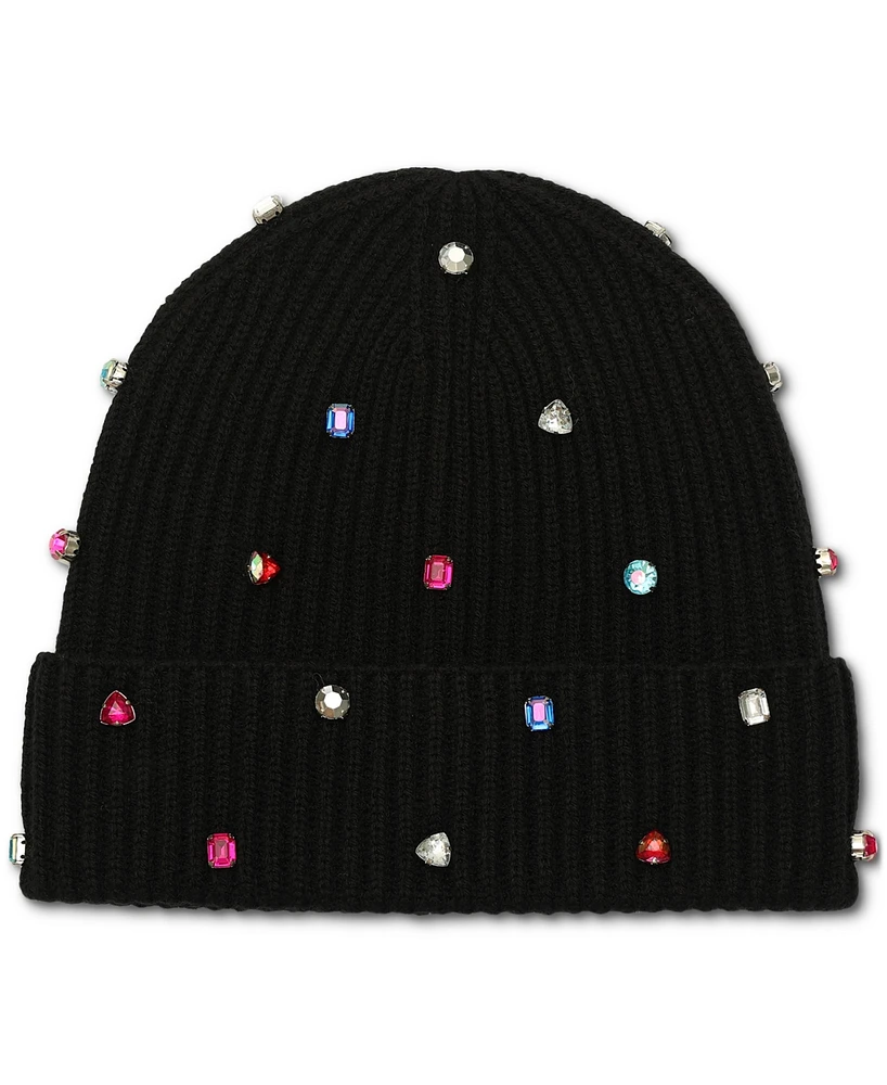 Kate Spade New York Women's Embellished Ribbed Beanie