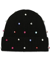 Kate Spade New York Women's Embellished Ribbed Beanie