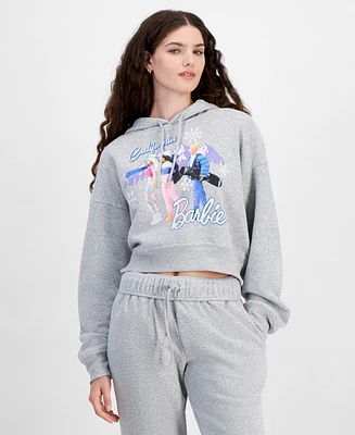 Grayson Threads, The Label Juniors' Barbie Graphic Cropped Hoodie