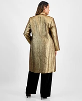 Kasper Plus Metallic Textured Coat