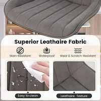 Dining Chair Set of 2 Upholstered Leisure Chairs with Metal Legs Padded Seat