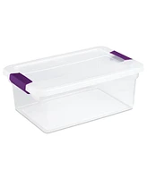 Sterilite 15 Qt. Plastic Stackable Storage Container with Lid, Clear (12 Pack)