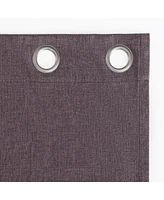 Sun Zero Tresello Tonal Texture Draft Shield Fleece Insulated 100% Blackout Grommet Curtain Panel, 50" x 84"