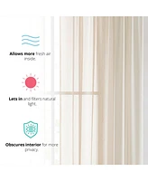 Hlc.me 2 Pack Sheer Voile Window Curtain Sheer Panels