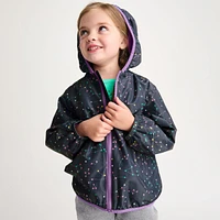 Lands' End Girls Waterproof Hooded Packable Rain Jacket